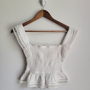 Luvalot peplum top white